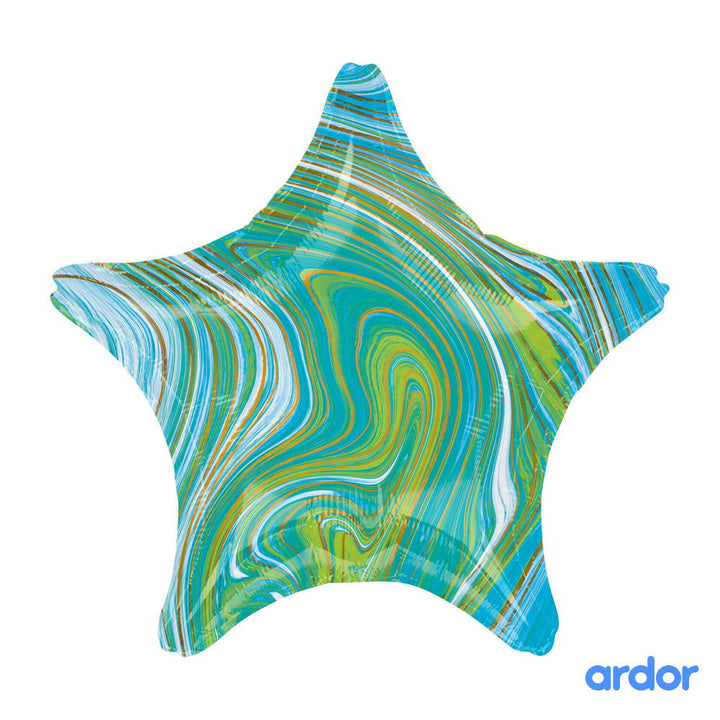 Marble Star Foil Balloons - ardor