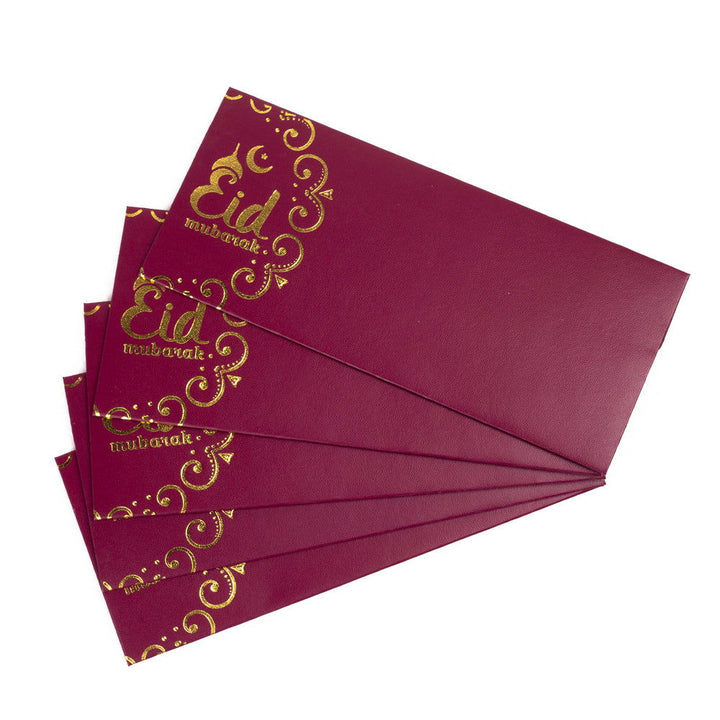 Maroon Eid Mubarak Envelopes - ardor