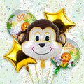 Monkey Foil Balloons 5 Pcs Set - ardor