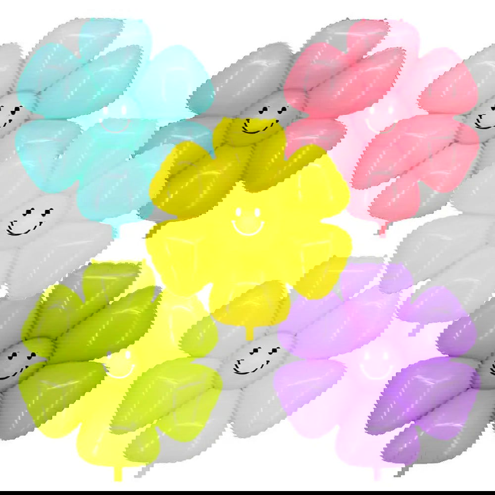 Multi Flower 5 Pcs Foil Balloons - ardor