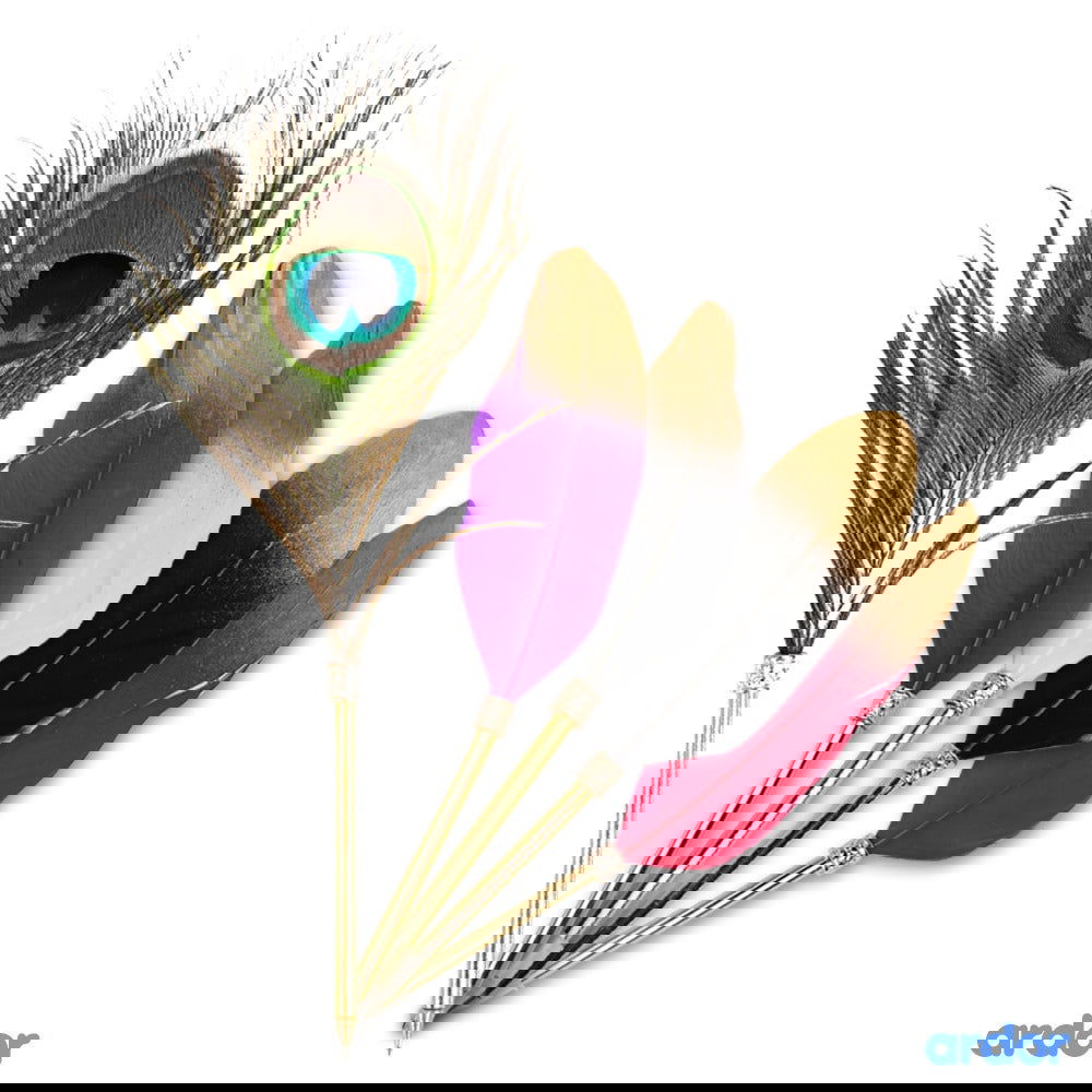 Nikkah Multi Color Feather Nikkah Pen - ardor