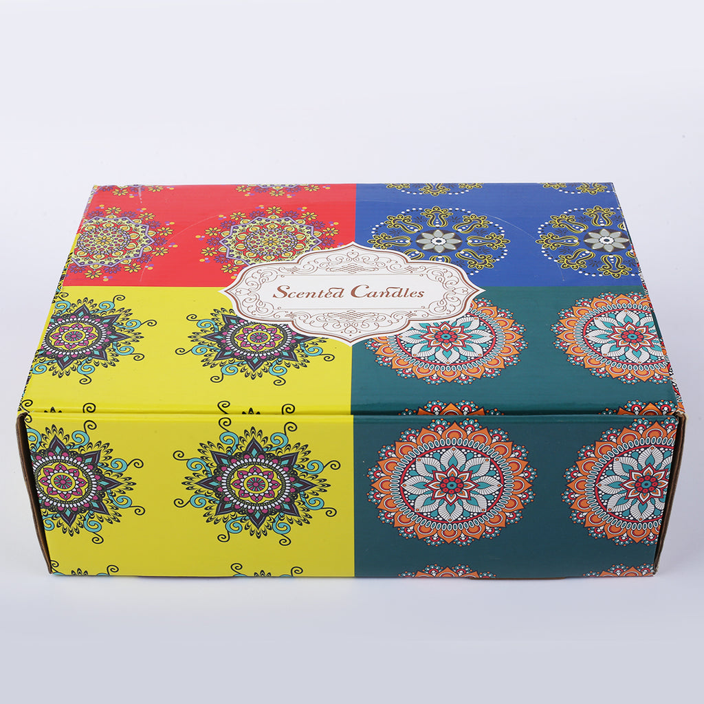 Mandala candles | Pack of 24 | For | home Decoration |