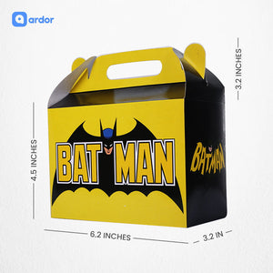 Pack of 10 Bat Man Theme Goodie Boxes - ardor