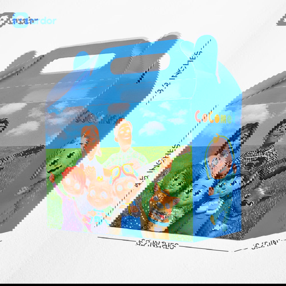 Pack of 10 Cocomelon Theme Goodie Boxes - ardor