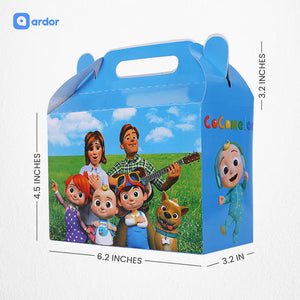 Pack of 10 Cocomelon Theme Goodie Boxes - ardor