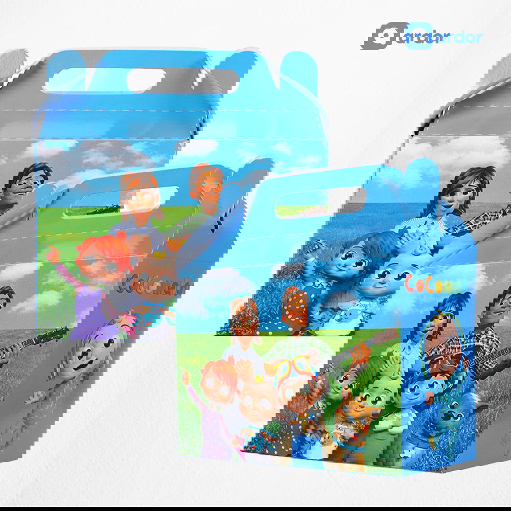 Pack of 10 Cocomelon Theme Goodie Boxes - ardor