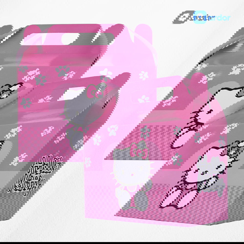 Pack of 10 Hello Kitty Theme Goodie Boxes - ardor