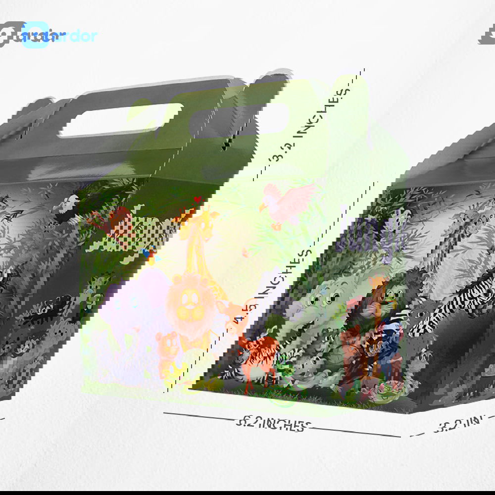 Pack of 10 Jungle Theme Goodie Boxes - ardor