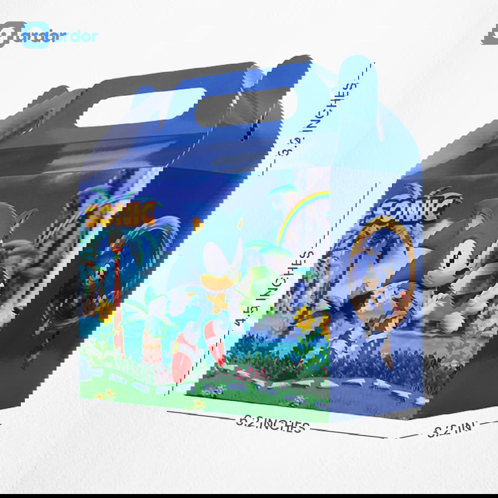 Pack of 10 Sonic Theme Goodie Boxes - ardor