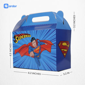 Pack of 10 Super Man Theme Goodie Boxes - ardor