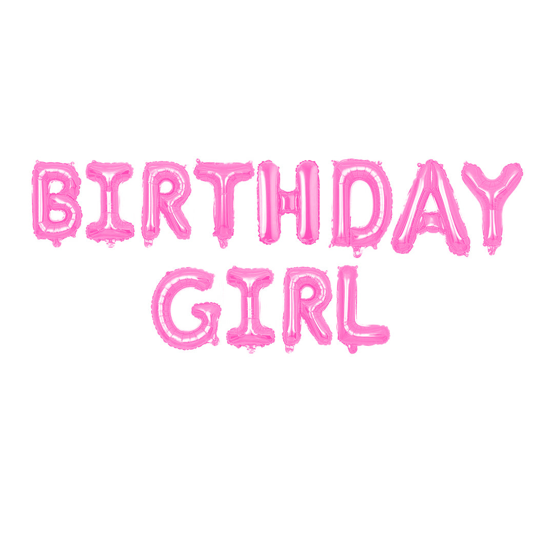 Birthday Girl Foil Balloons Set – Party & Celebration Decor