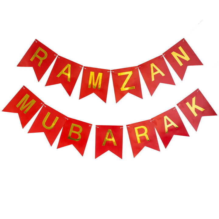 Red Ramzan Mubarak Buntings - ardor