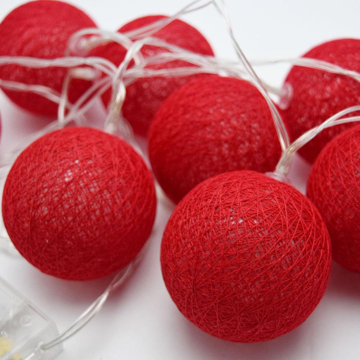 Red Thread Ball Lights - ardor