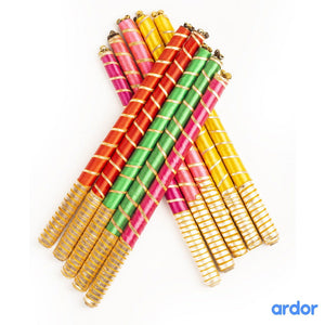 Satin Dandiya Sticks Pack of 12 - ardor