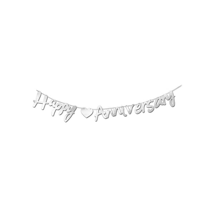 Silver Happy Anniversary Bunting - ardor