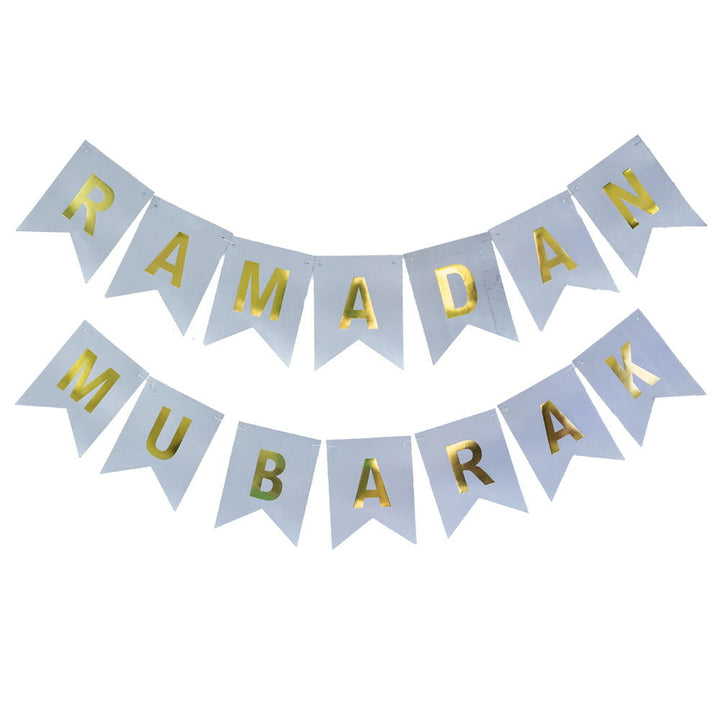 Silver Ramadan Mubarak Buntings - ardor