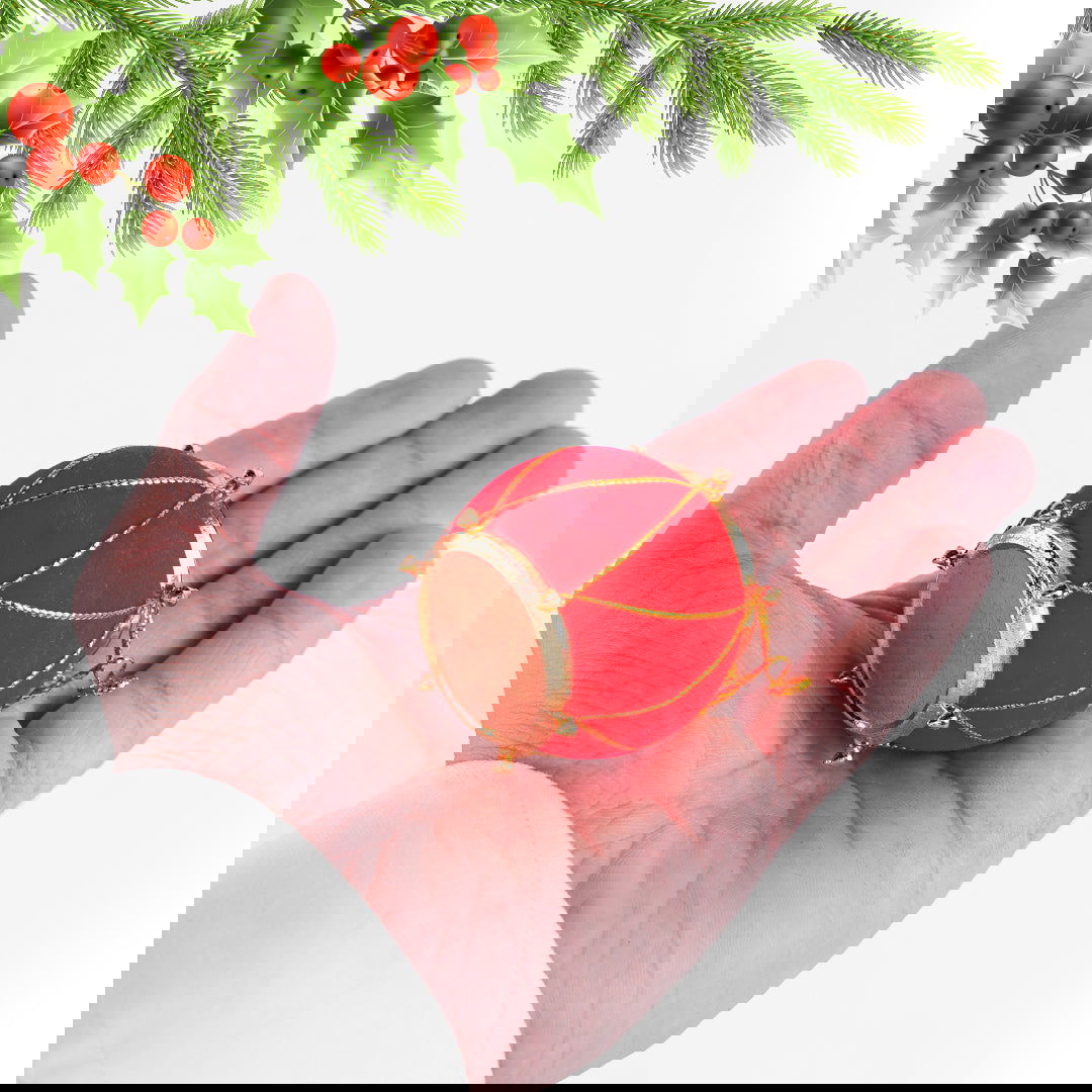 Small Hanging Drum 12 Pcs for Christmas Tree Decor - ardor