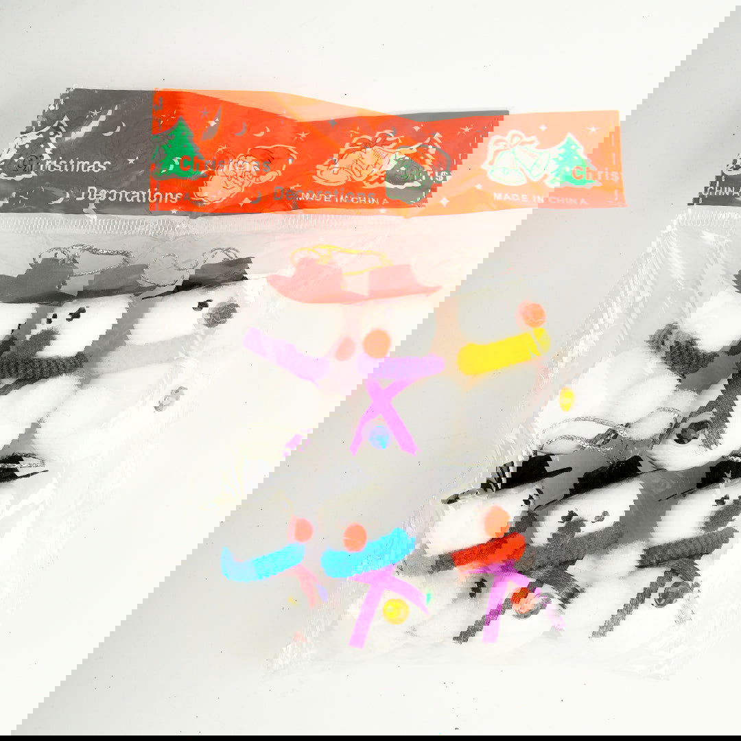 Small Hanging Snow Man 6 Pcs for Christmas Party Decor - ardor