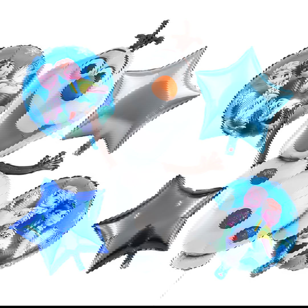 Snow Man Foil Balloons 5 PCs Set - ardor