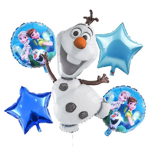 Snow Man Foil Balloons 5 PCs Set - ardor