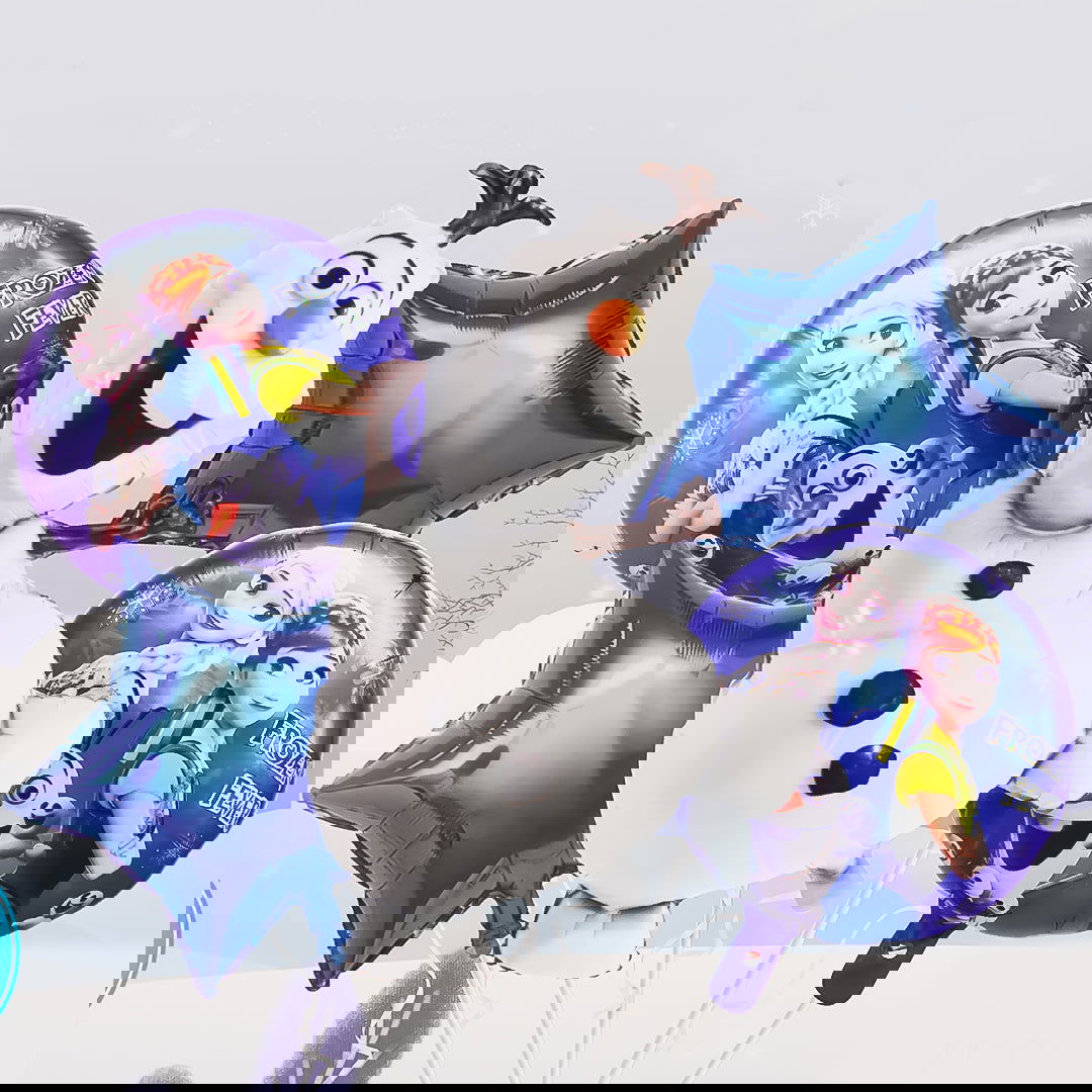 Snow Man Foil Balloons 5 PCs Set - ardor