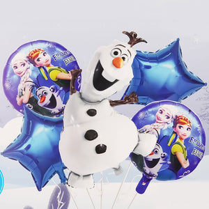 Snow Man Foil Balloons 5 PCs Set - ardor