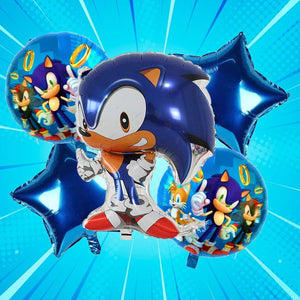 Sonic 5 Pcs Foil Balloons Set - ardor