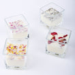 Square & Heart  Shaped Glass  Scented Candle | Pack of 4  | For | Room Decoration |