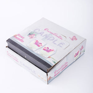 Square & Heart Shaped Glass Scented Candle | Pack of 4 | For Room Decoration - ardor