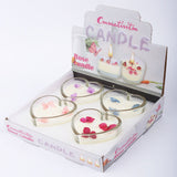 Square & Heart Shaped Glass Scented Candle | Pack of 4 | For Room Decoration - ardor