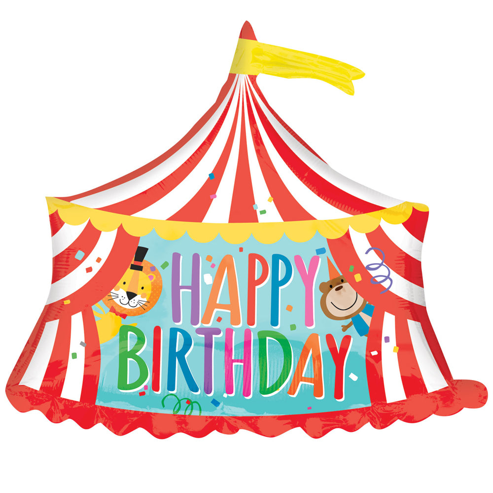 Circus Happy Birthday Foil Balloons