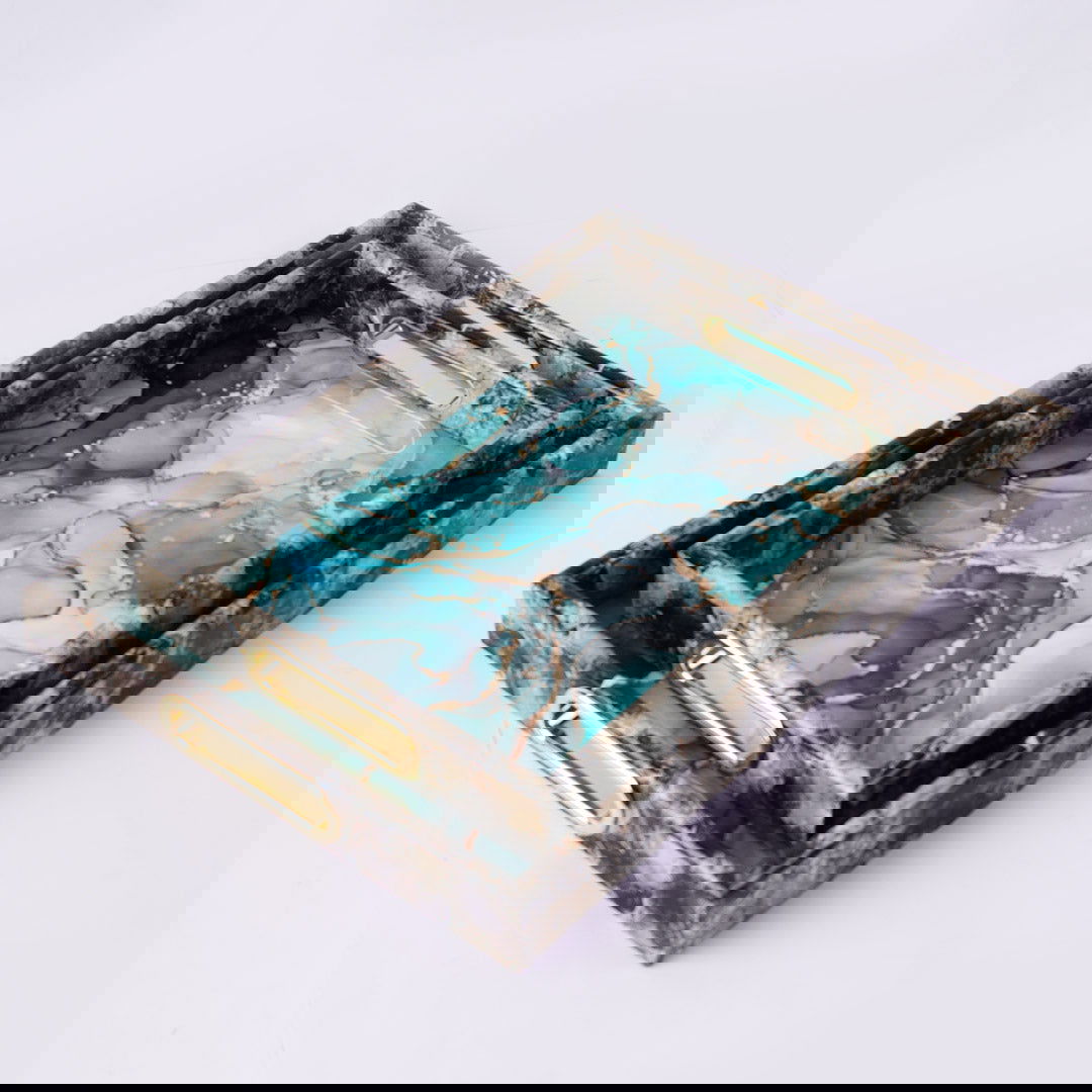 Wedding Tray Square Shape 2 Pcs Set - ardor