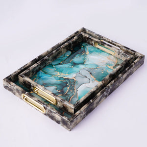 Wedding Tray Square Shape 2 Pcs Set - ardor