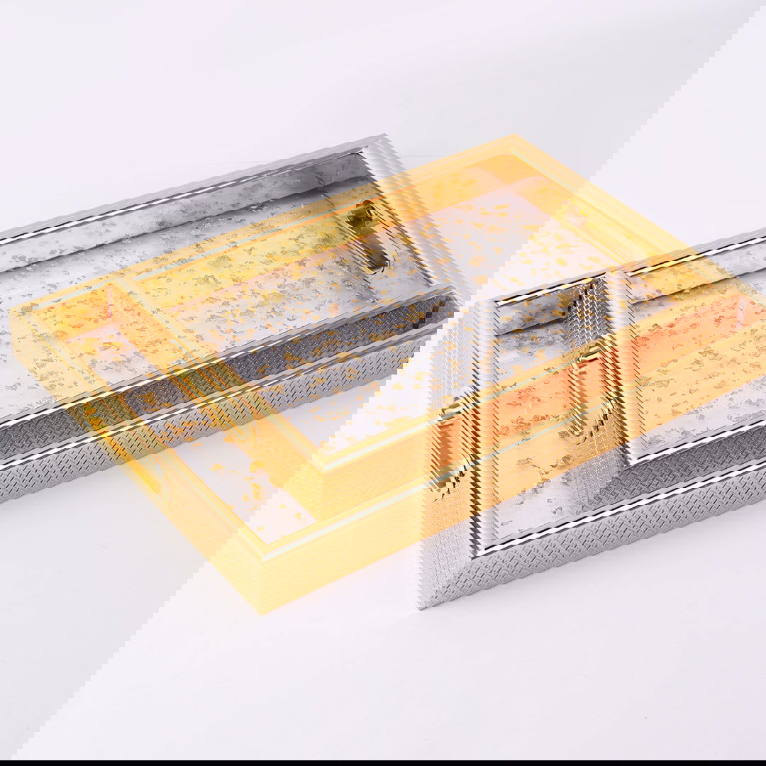 Wedding Tray Square Shape 2 Pcs Set - ardor