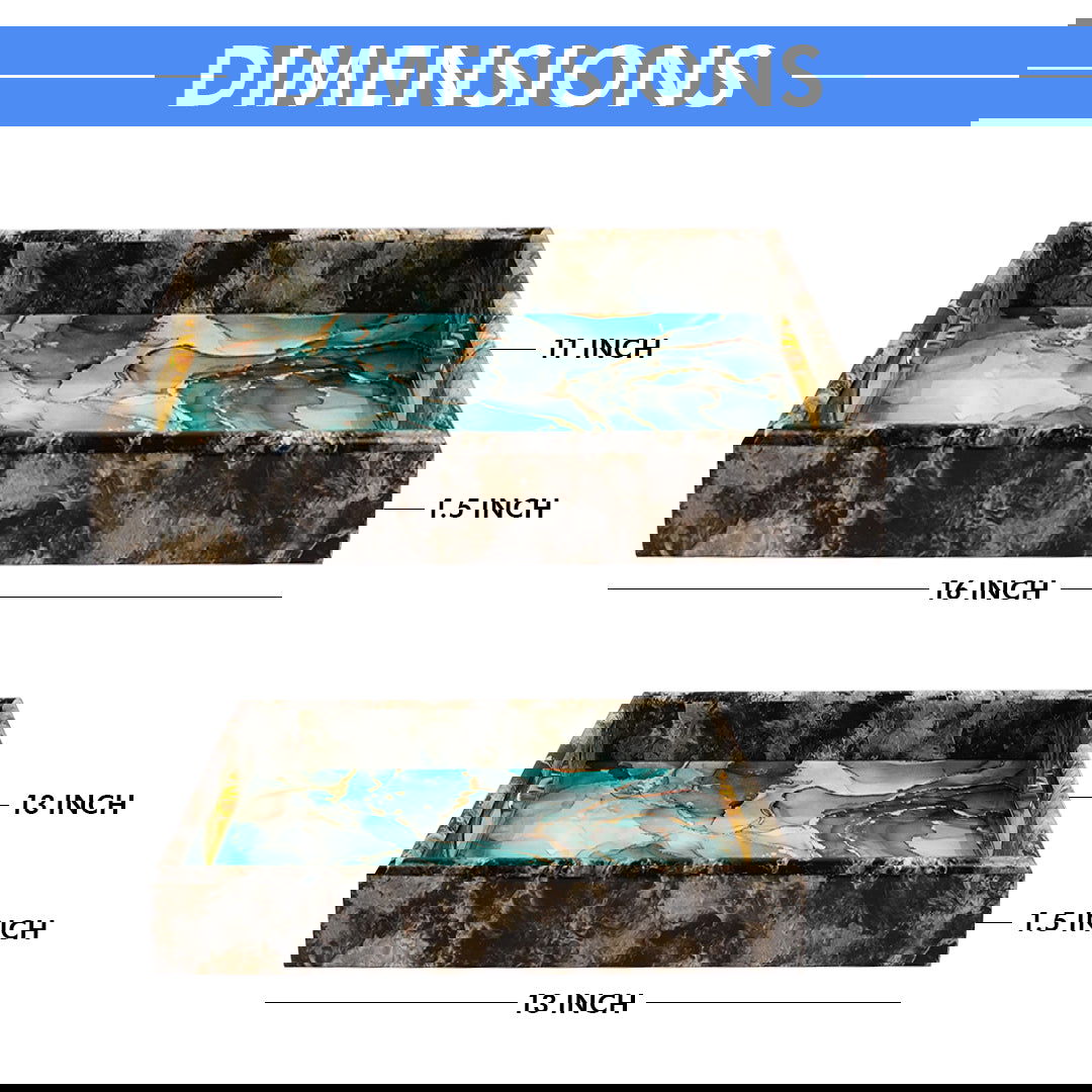 Wedding Tray Square Shape 2 Pcs Set - ardor