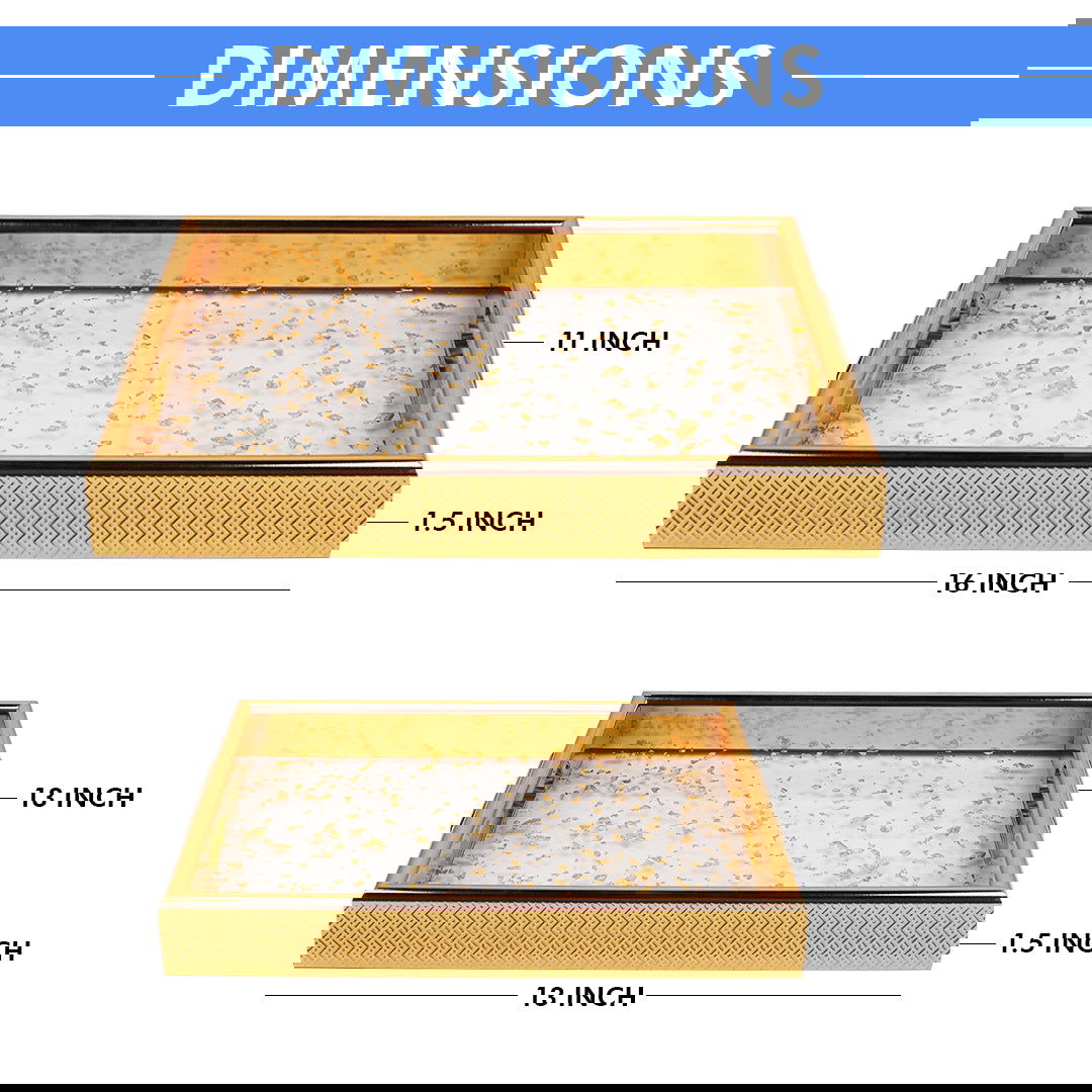 Wedding Tray Square Shape 2 Pcs Set - ardor