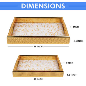 Wedding Tray Square Shape 2 Pcs Set - ardor