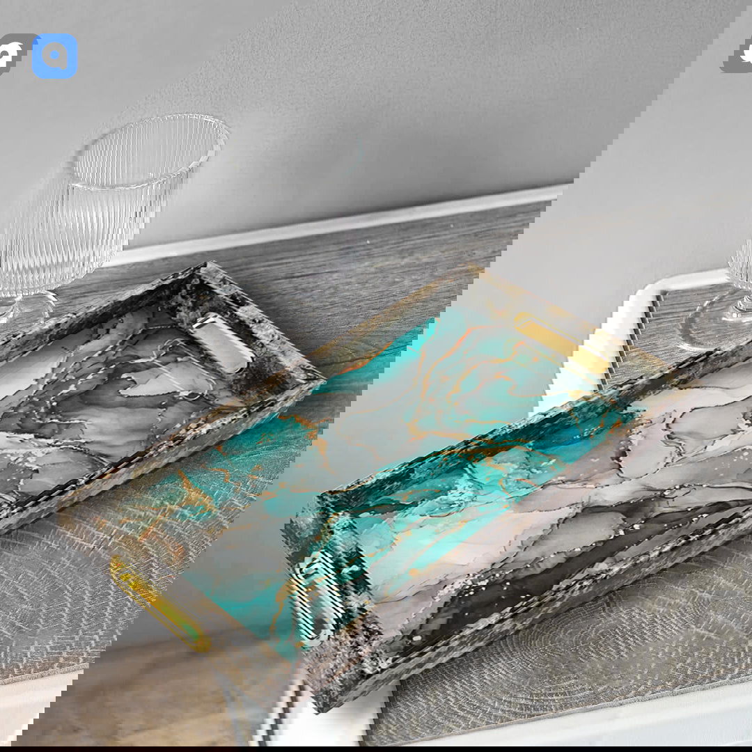 Wedding Tray Square Shape 2 Pcs Set - ardor