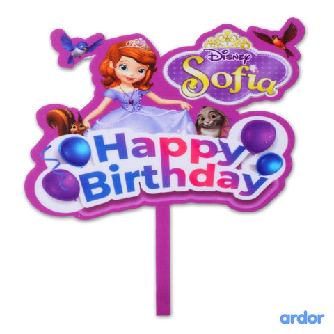 Sofia The First Theme Cake Topper