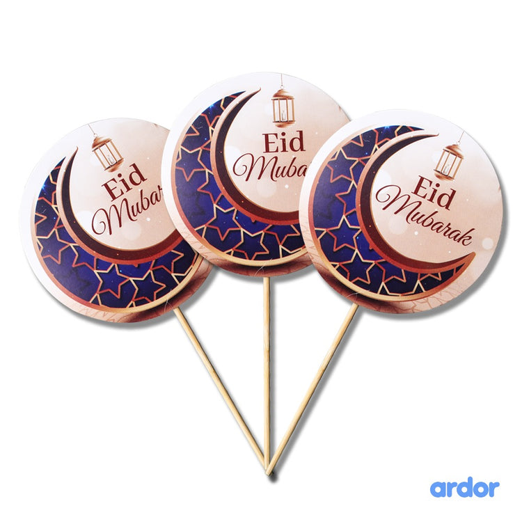 Eid Mubarak Cup Cake Toppers Pack of 10