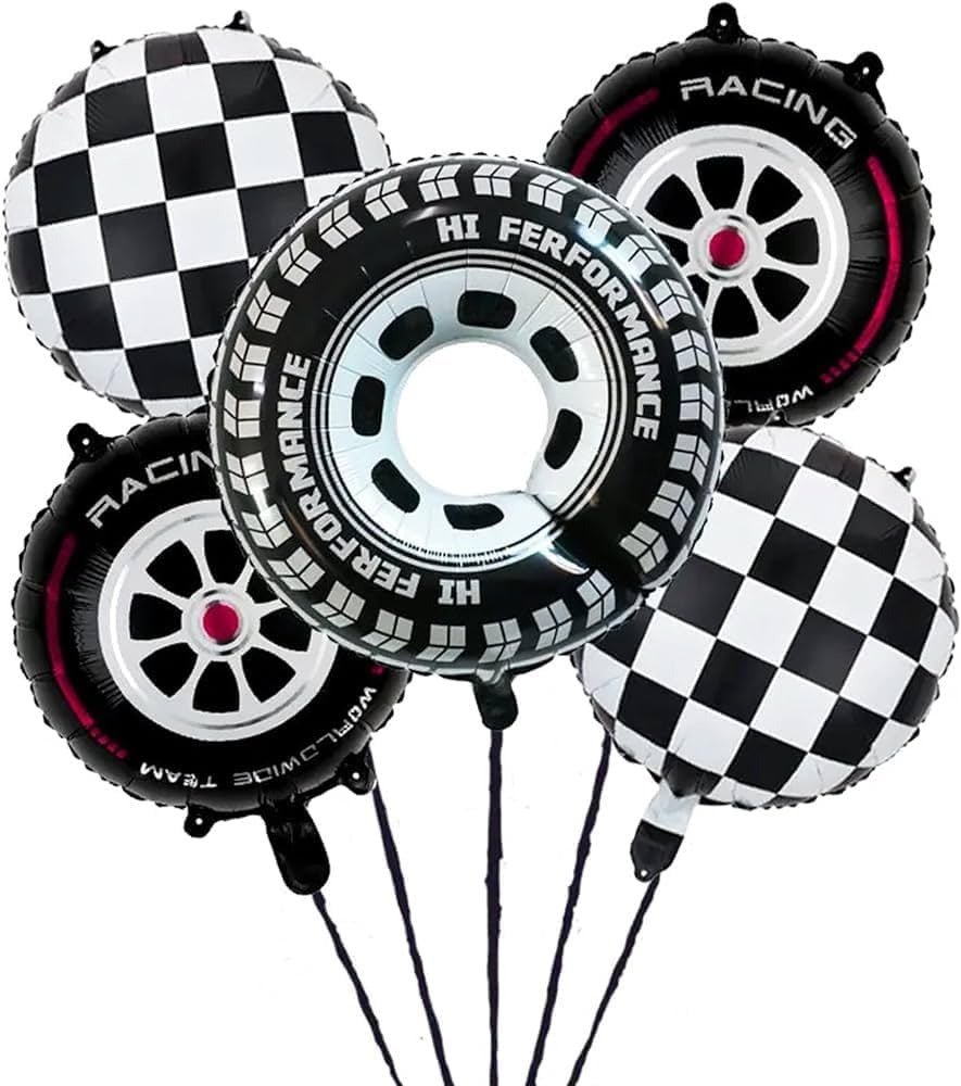 Wheel 5 Pcs Foil Balloon Set