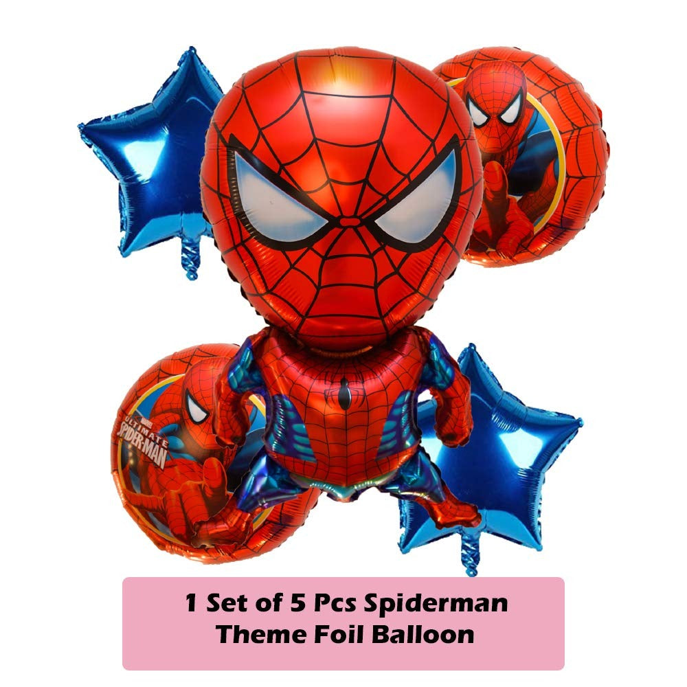 Spiderman 5 Pcs Foil Balloon Set
