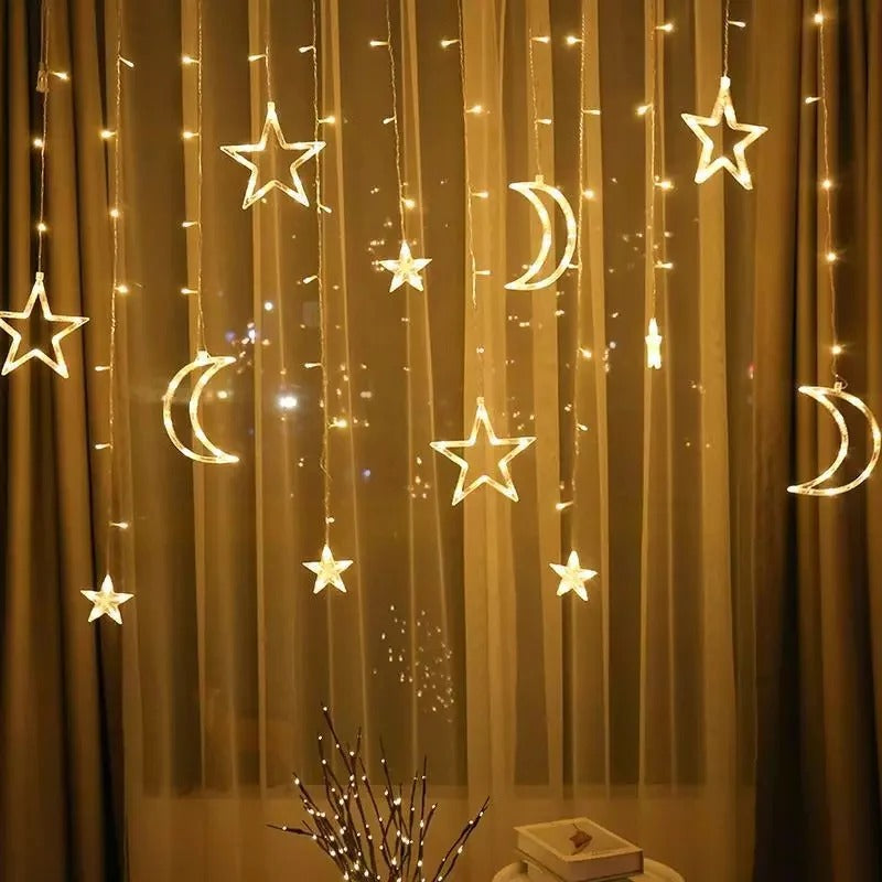 Star Curtain Fairy Lights – Decorative LED String for Parties & Home
