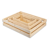 Wooden Baskets Set without Handle 5 Pcs Set - ardor