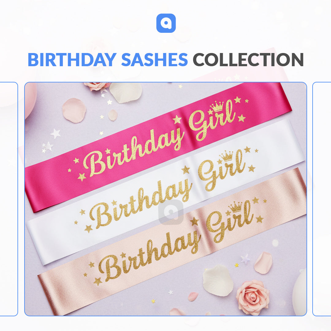 Birthday Girl Sashes – Multi Color Party Accessories | Ardor