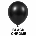 Pack of 50 - Chrome Black Latex Balloon