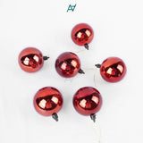 Christmas Hanging Balls Set of 6 (Red)