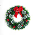 Christmas Holly & Red Bow Wreath