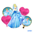 Cinderella Foil balloon 5 Pcs Set