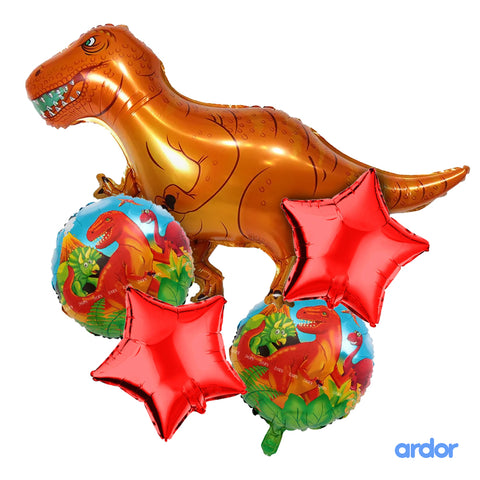 Dinosaur Foil Balloon 5 Pcs Set